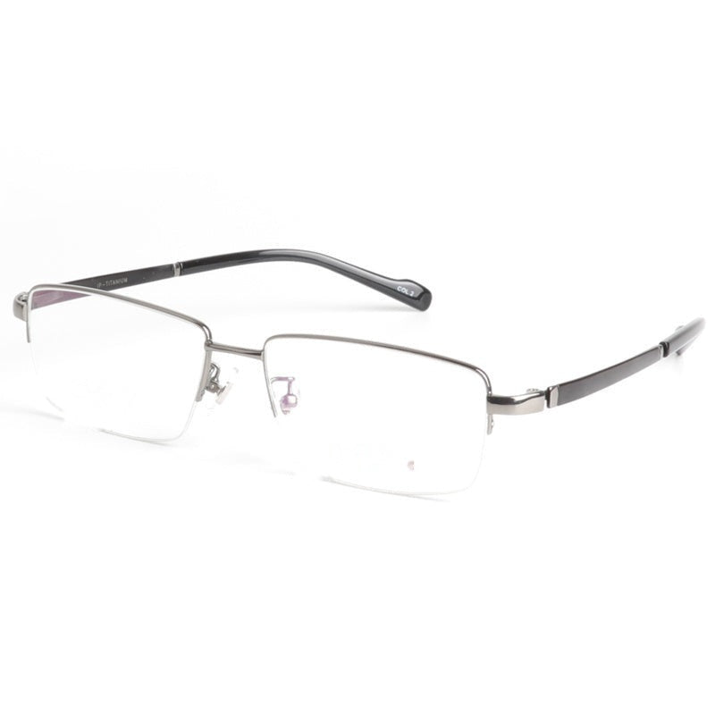 Chashma Ottica Semi Rim Oversized Square Titanium Eyeglasses 8911