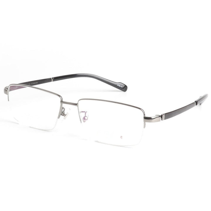 Chashma Ottica Semi Rim Oversized Square Titanium Eyeglasses 8911