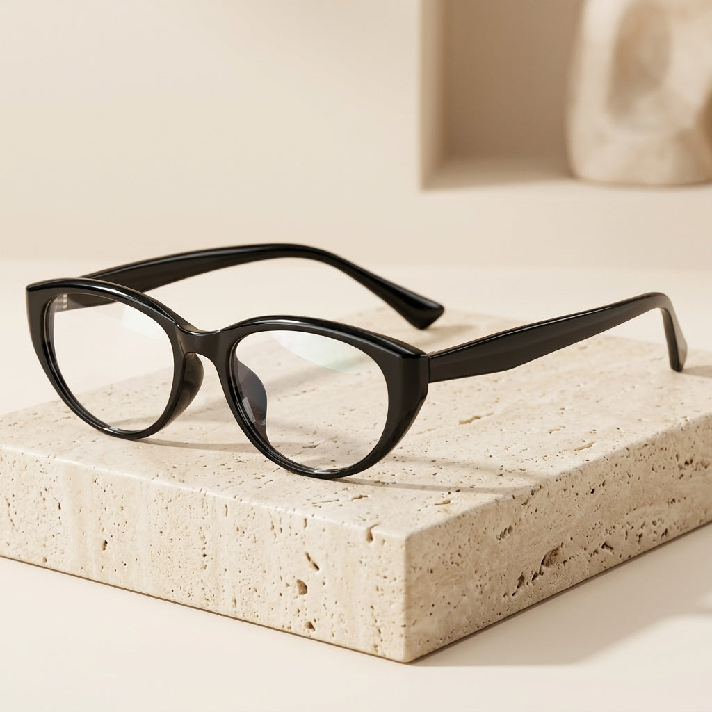 Chashma Ottica Unisex Full Rim Cat Eye TR90 Titanium Eyeglasses 91394 - Cover