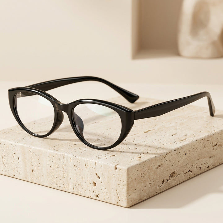 Chashma Ottica Unisex Full Rim Cat Eye TR90 Titanium Eyeglasses 91394 - Cover