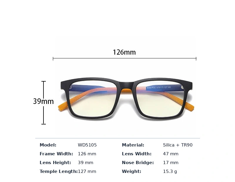 Bclear WD5105 Size Guide (126-47-17-127 mm)