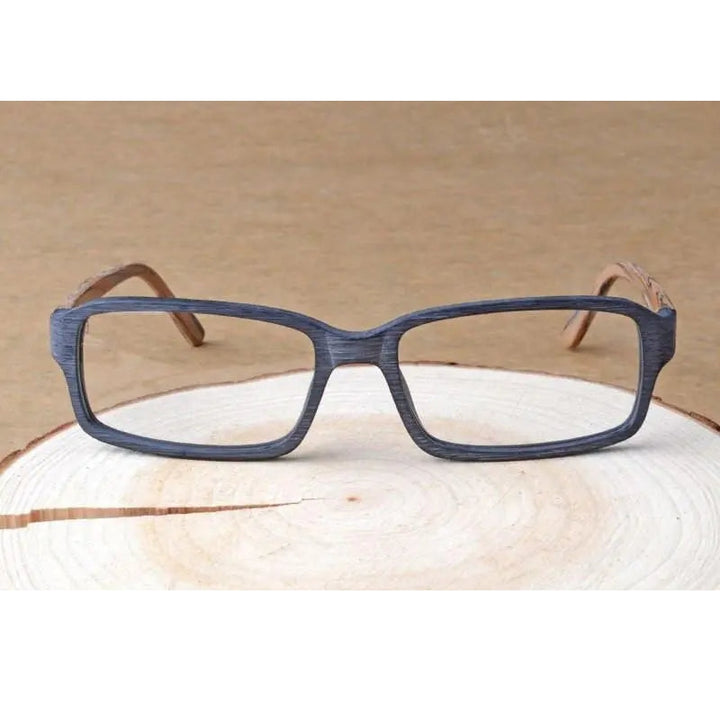 Hdcrafter Unisex Full Rim Eyeglasses Wood Rectangular Ta25596