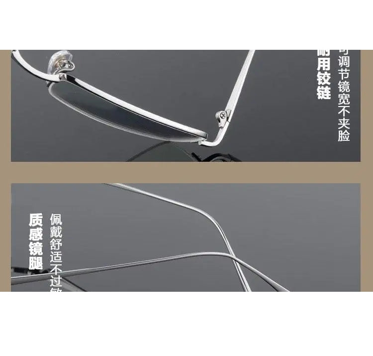 Unisex Titanium Half Rim Eyeglasses Round Box Frame 8272