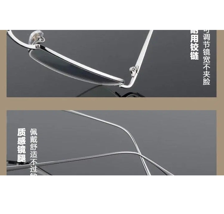 Unisex Titanium Half Rim Eyeglasses Round Box Frame 8272