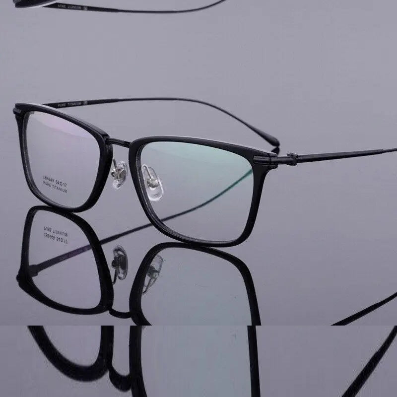 Unisex Full Rim Titanium Acetate Frame Eyeglasses 6649