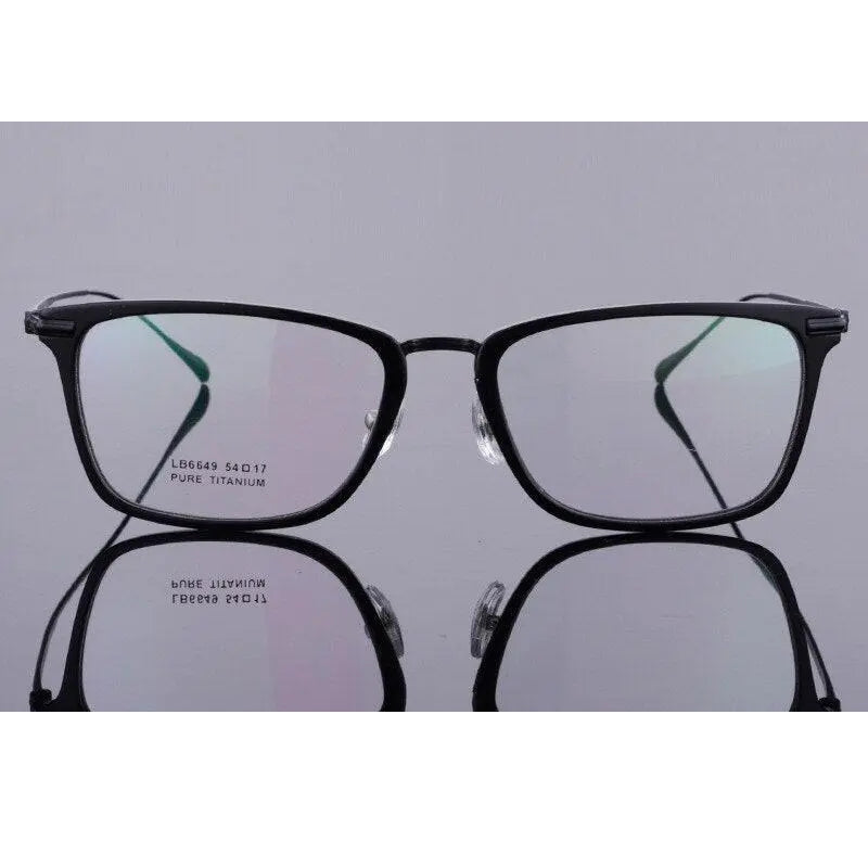 Unisex Full Rim Titanium Acetate Frame Eyeglasses 6649
