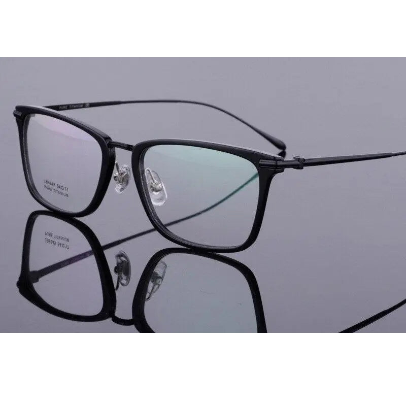 Unisex Full Rim Titanium Acetate Frame Eyeglasses 6649