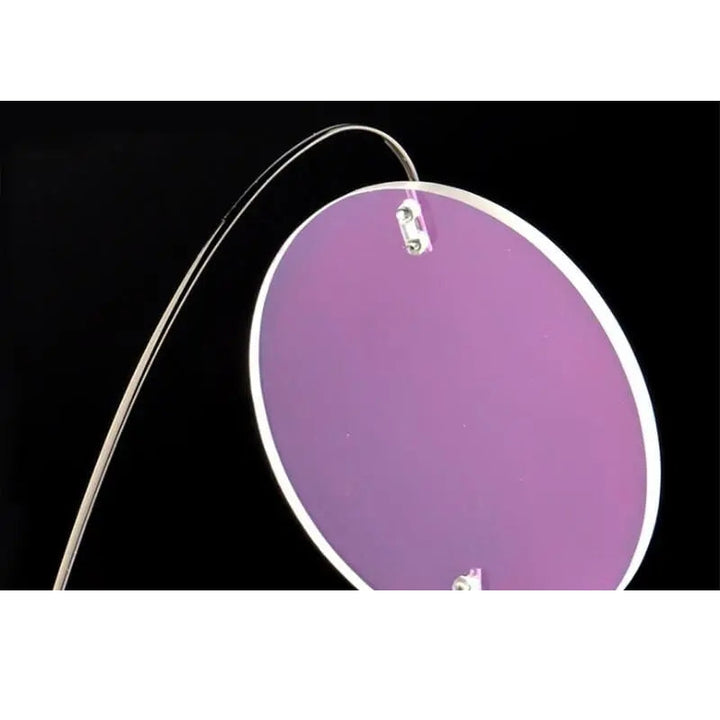 Hotochki Unisex Round Rimless Alloy Frame Eyeglasses