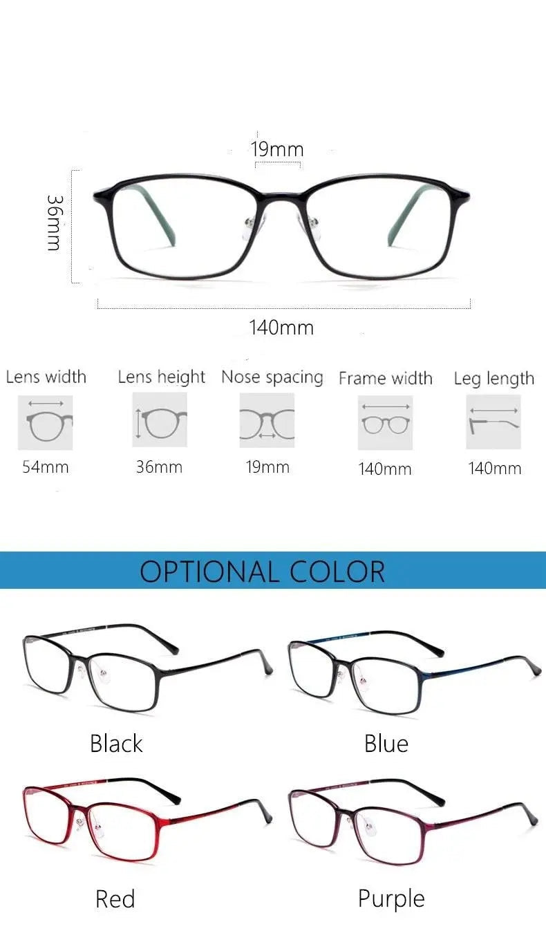 Yimaruili Unisex Full Rim TR 90 Resin Frame Eyeglasses M8003