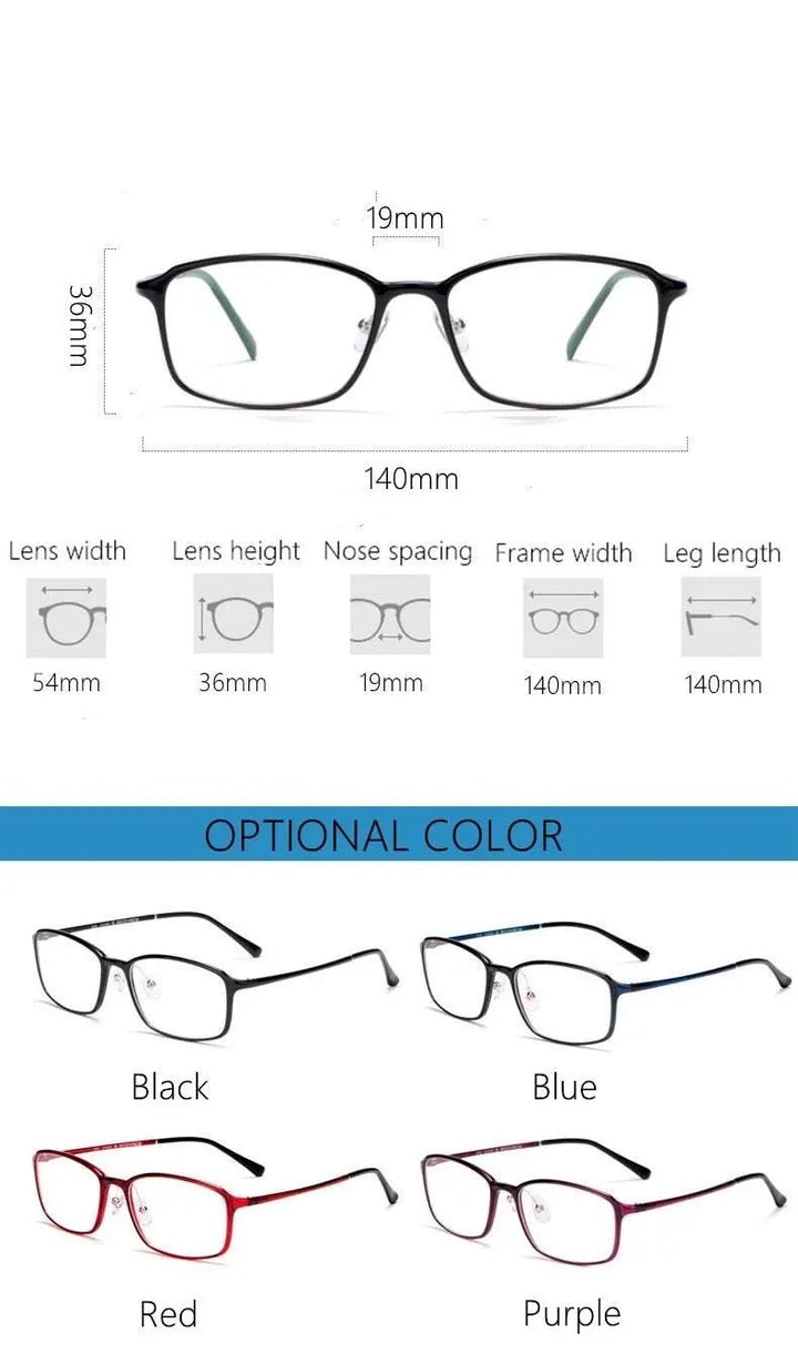 Yimaruili Unisex Full Rim TR 90 Resin Frame Eyeglasses M8003