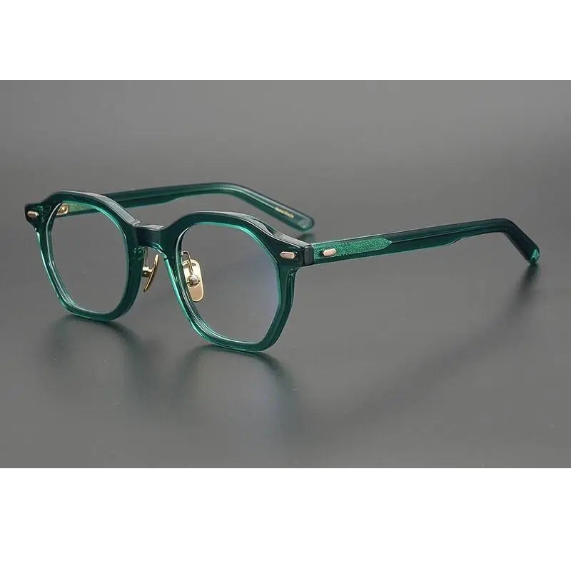 Gatenac Unisex Full Rim Square Acetate Frame Eyeglasses Gxj33