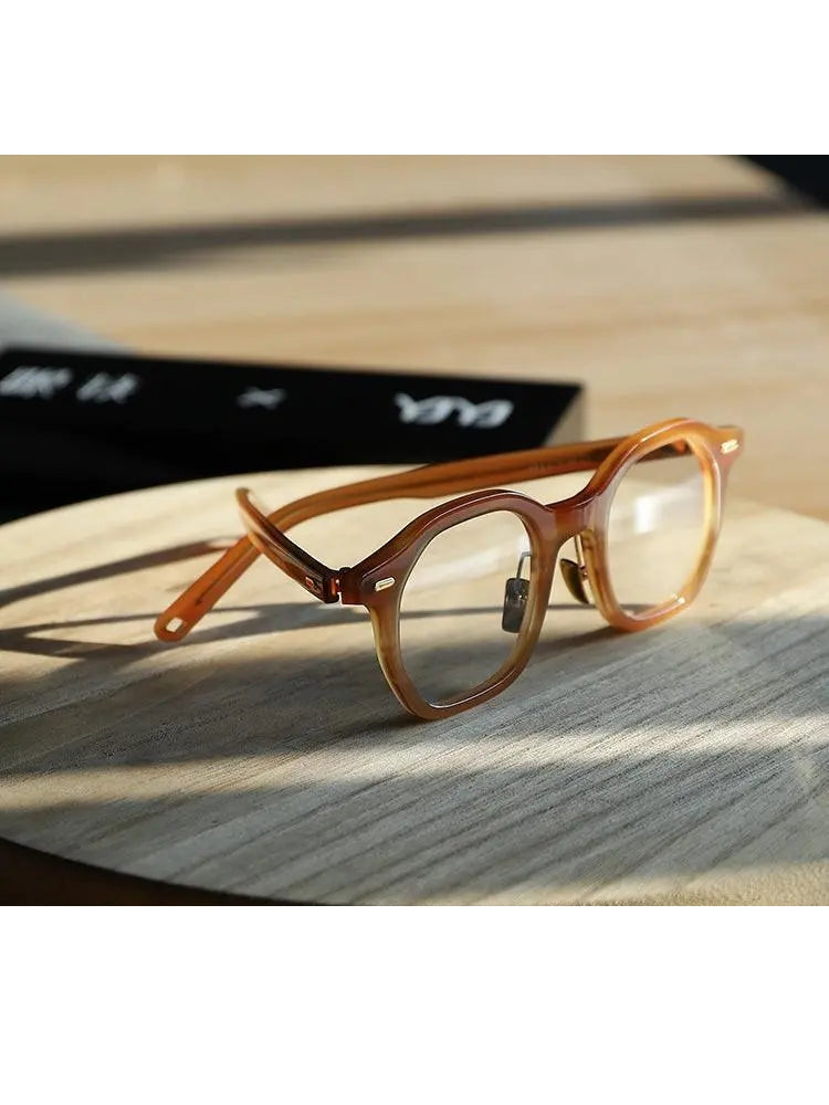 Gatenac Unisex Full Rim Square Acetate Frame Eyeglasses Gxj33