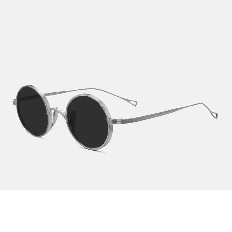 Gatenac Unisex Full Rim Round Titanium Frame Eyeglasses Gxyj02