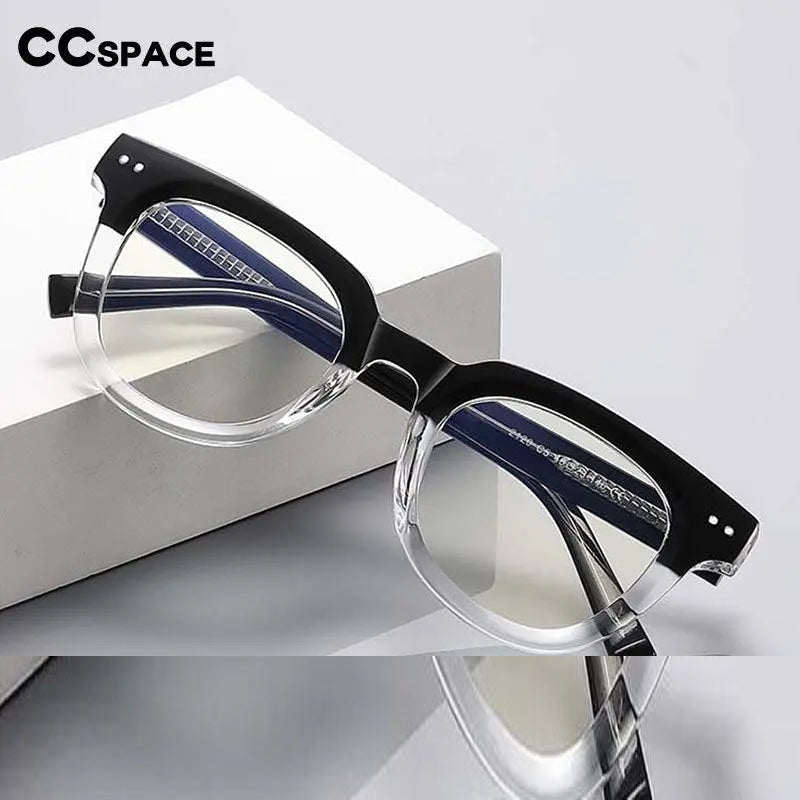 CCSpace Unisex Full Rim Square Tr 90 Titanium Frame Eyeglasses 54560