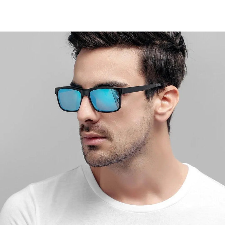 Oveliness Unisex Full Rim Square Tr 90 Titanium Eyeglasses Polarized Clip On Sunglasses 1641