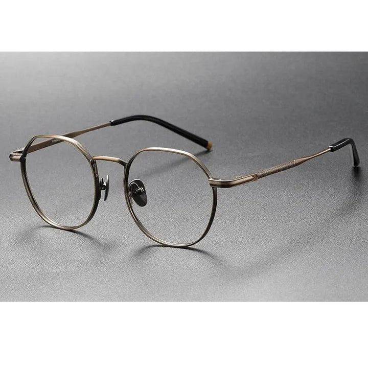 Oveliness Unisex Full Rim Round Square Titanium Eyeglasses Mira