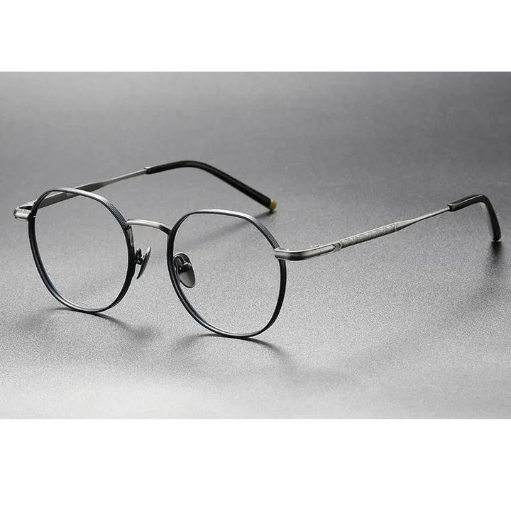 Oveliness Unisex Full Rim Round Square Titanium Eyeglasses Mira