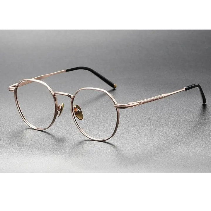 Oveliness Unisex Full Rim Round Square Titanium Eyeglasses Mira