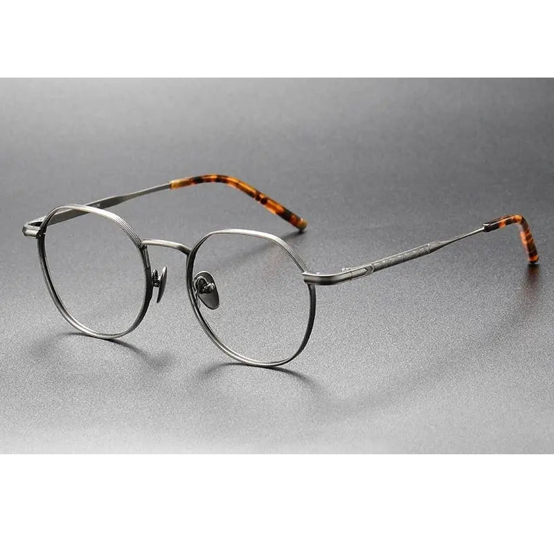 Oveliness Unisex Full Rim Round Square Titanium Eyeglasses Mira