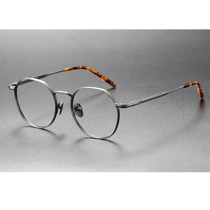 Oveliness Unisex Full Rim Round Square Titanium Eyeglasses Mira