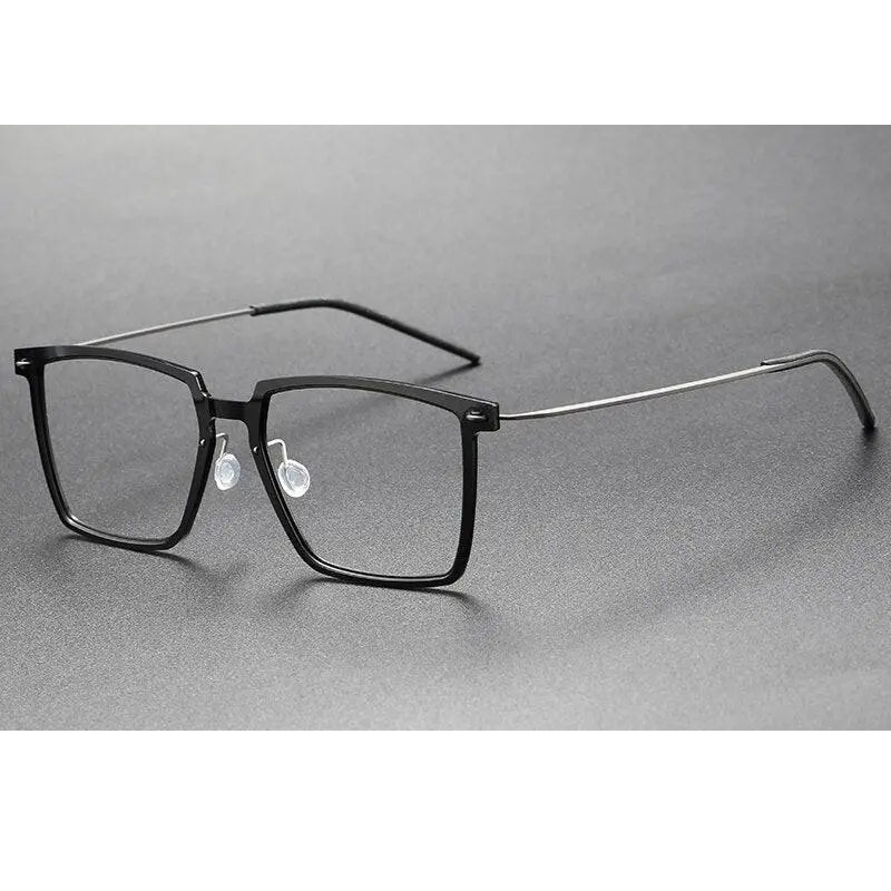 Oveliness Unisex Full Rim Square Acetate Titanium Eyeglasses
