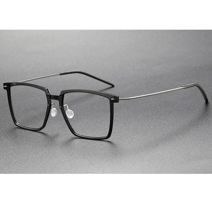 Oveliness Unisex Full Rim Square Acetate Titanium Eyeglasses