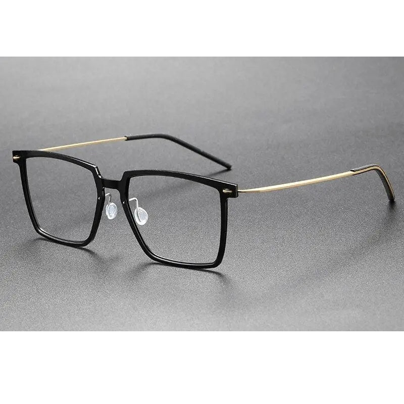 Oveliness Unisex Full Rim Square Acetate Titanium Eyeglasses