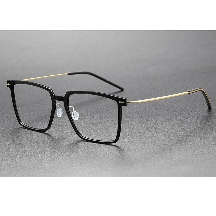 Oveliness Unisex Full Rim Square Acetate Titanium Eyeglasses