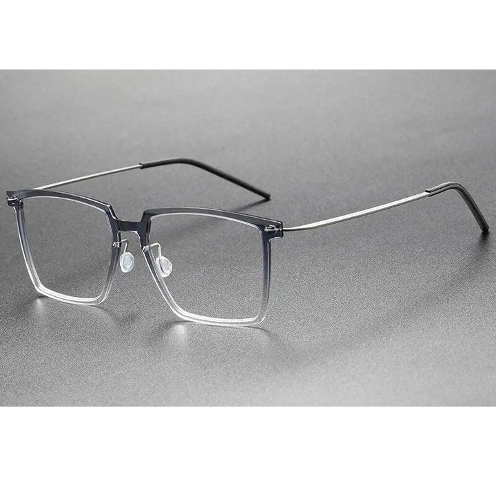 Oveliness Unisex Full Rim Square Acetate Titanium Eyeglasses