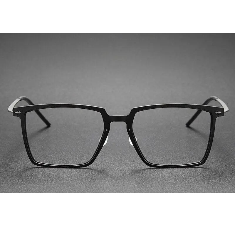 Oveliness Unisex Full Rim Square Acetate Titanium Eyeglasses
