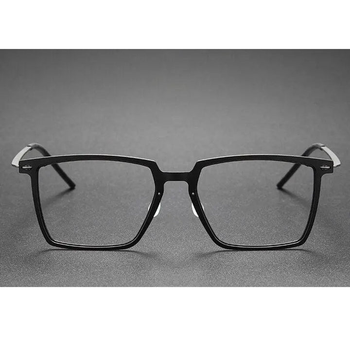 Oveliness Unisex Full Rim Square Acetate Titanium Eyeglasses