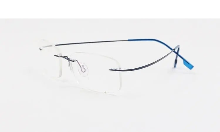 Unisex Eyeglasses Memory Titanium Alloy Rimless Frame Flexible 763