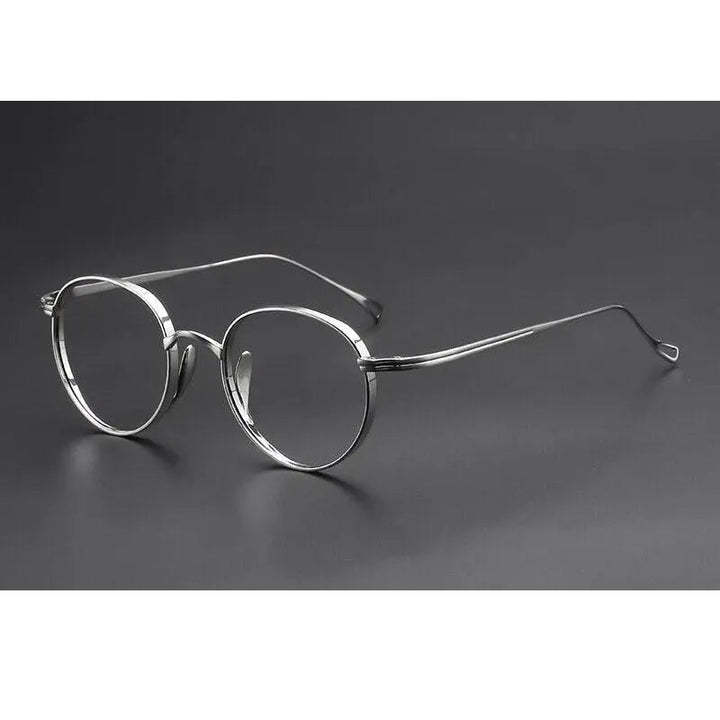 Oveliness Unisex Full Rim Round Titanium Eyeglasses 10518