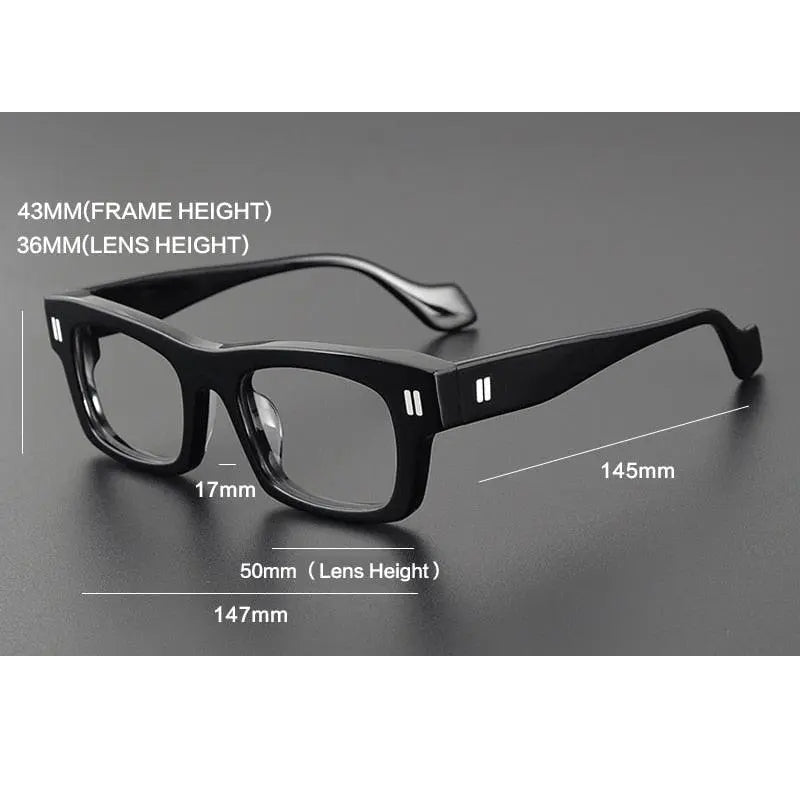 Gatenac Unisex Full Rim Square Acetate Eyeglasses Gxyj1087