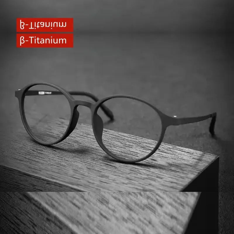 Kocolior Unisex Full Rim Irregular Round Tr 90 Titanium Eyeglasses 1935