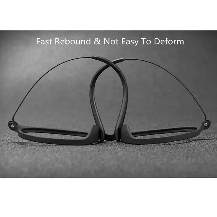 Kocolior Unisex Full Rim Irregular Round Tr 90 Titanium Eyeglasses 1935