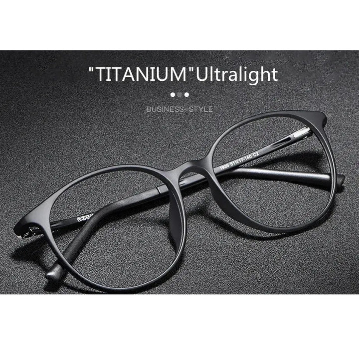 Kocolior Unisex Full Rim Irregular Round Tr 90 Titanium Eyeglasses 1935