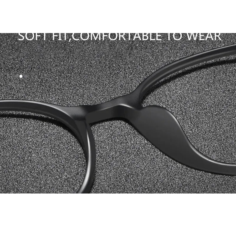 Kocolior Unisex Full Rim Irregular Round Tr 90 Titanium Eyeglasses 1935
