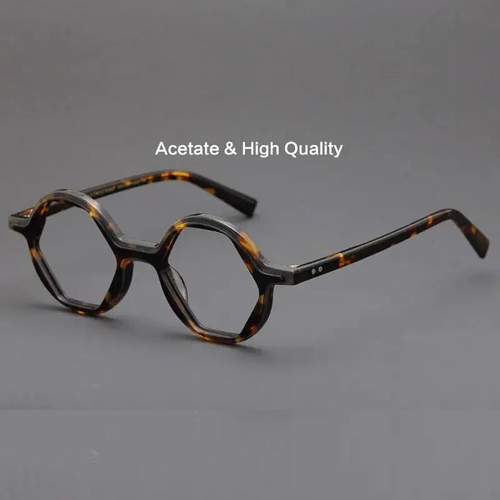 Muzz Mens Full Rim Polygon Acetate Eyeglasses Pes8