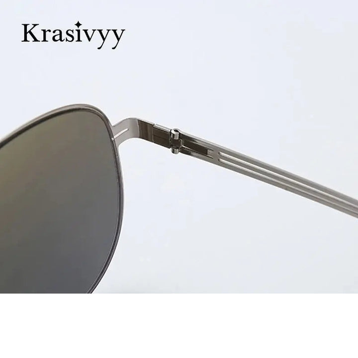 Krasivyy Unisex Full Rim Oval Screwless Nylon Alloy Sunglasses 6880
