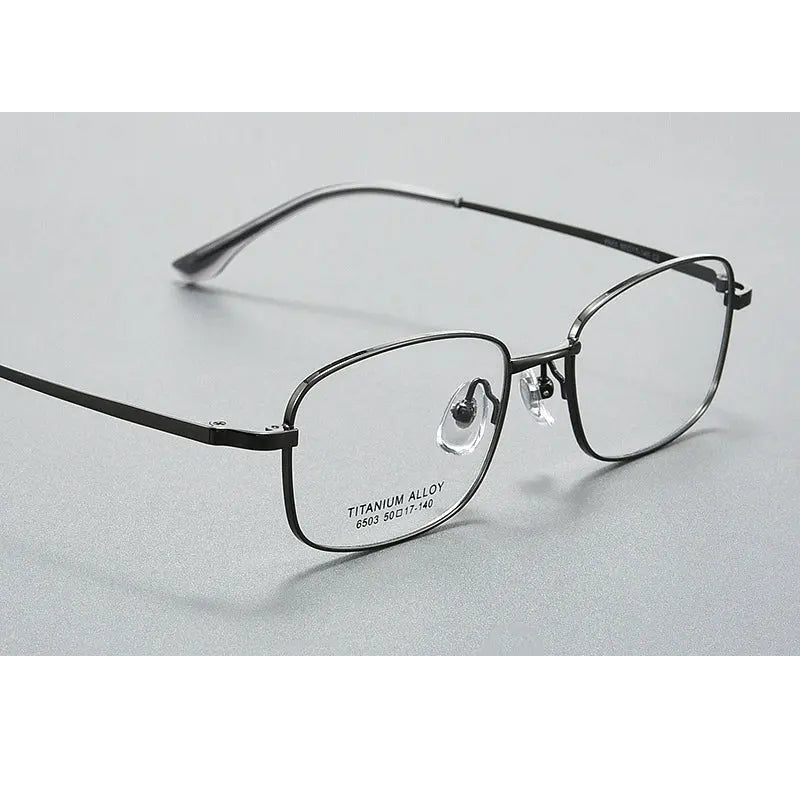Kocolior Unisex Full Rim Small Square Titanium Eyeglasses 6052