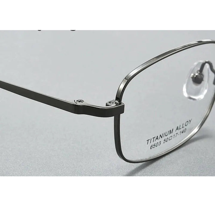 Kocolior Unisex Full Rim Small Square Titanium Eyeglasses 6052