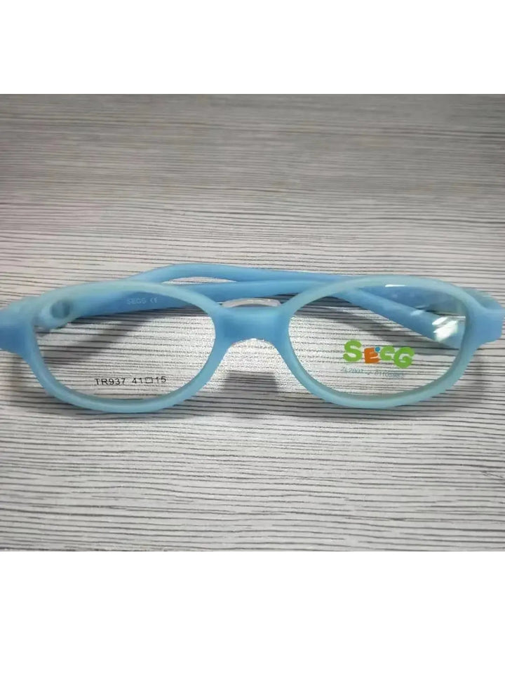 Secg Unisex Youth Full Rim Oval Tr 90 Silicone Eyeglasses 18937