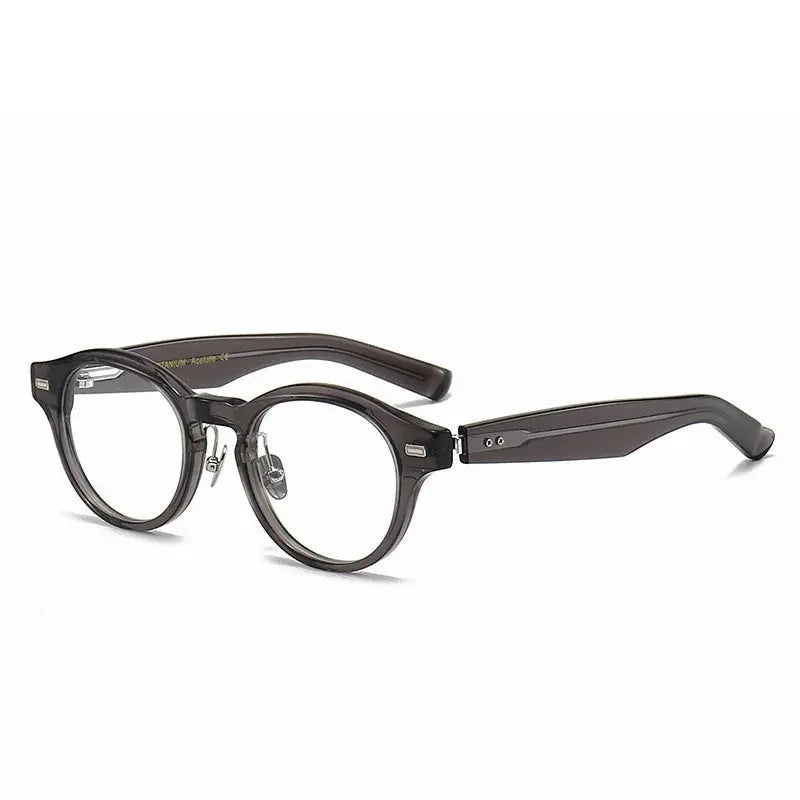 Aimee Unisex Full Rim Round Titanium Acetate Eyeglasses 14150