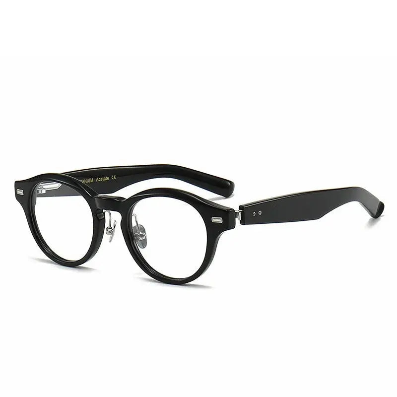 Aimee Unisex Full Rim Round Titanium Acetate Eyeglasses 14150