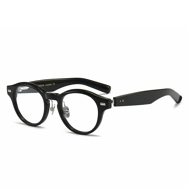 Aimee Unisex Full Rim Round Titanium Acetate Eyeglasses 14150