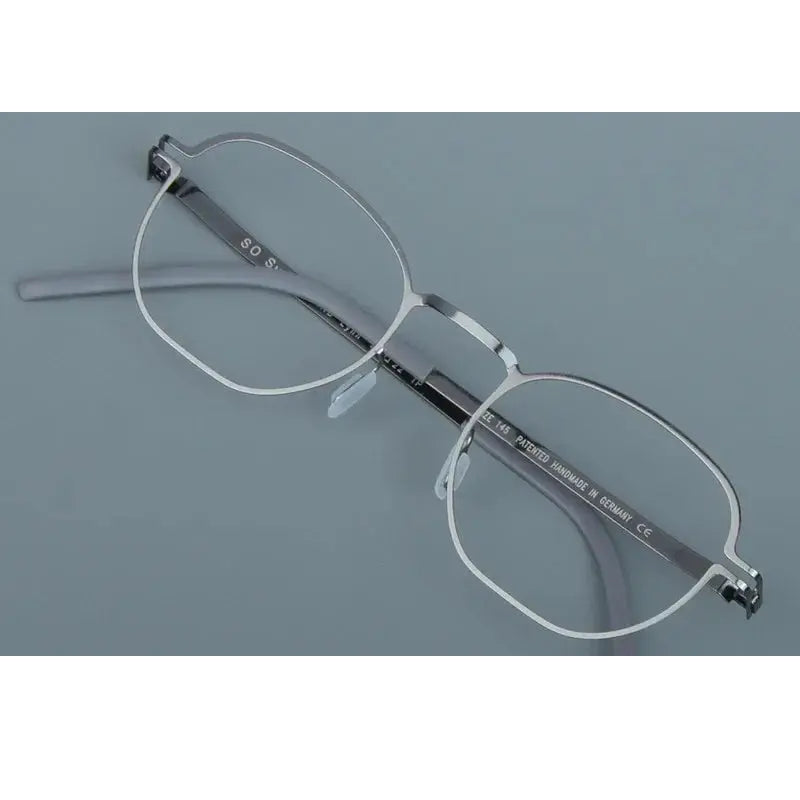 Aimee Unisex Full Rim Polygon Square Screwless Steel Eyeglasses 14149