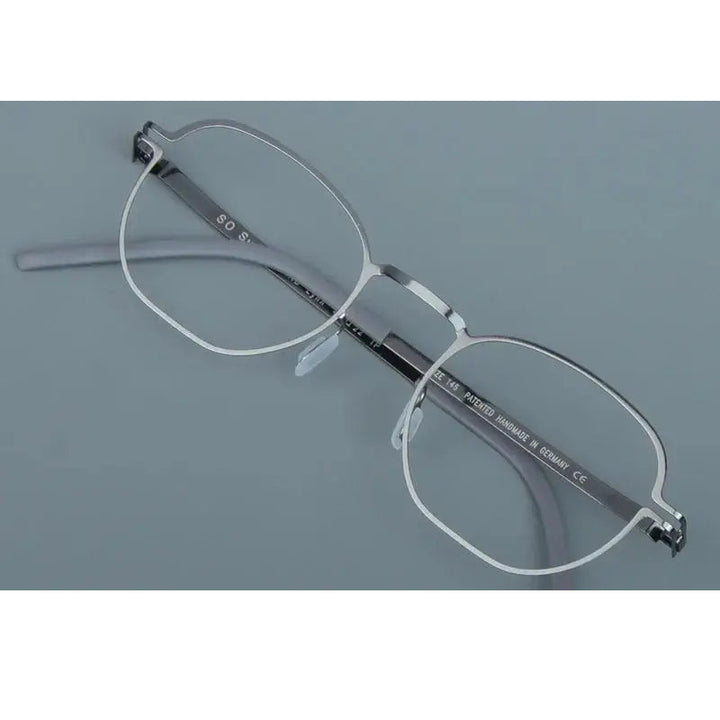 Aimee Unisex Full Rim Polygon Square Screwless Steel Eyeglasses 14149