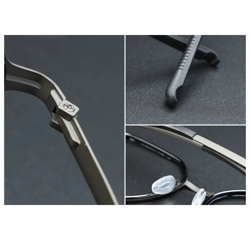 Hdcrafter Unisex Full Rim Square Double Bridge Titanium Eyeglasses 42988