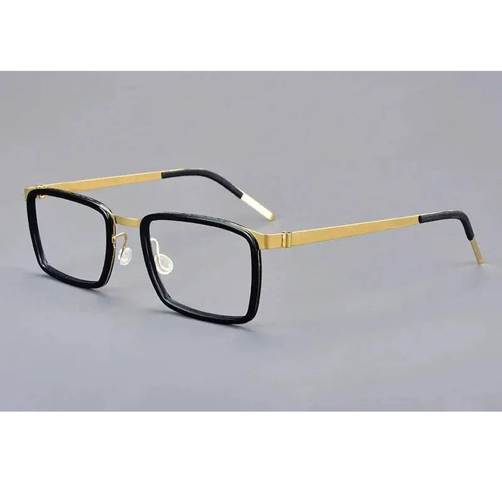 Aimee Unisex Full Rim Square Titanium Acetate Eyeglasses 199711